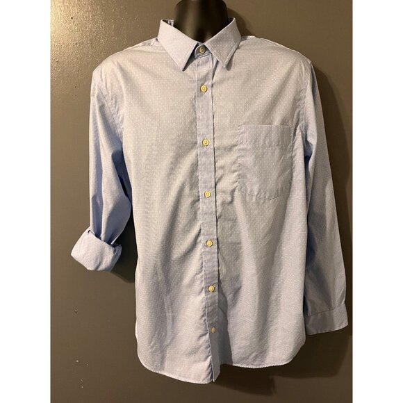 Banana Republic Non-Iron Classic Fit Button-Up Shirt L Blue - Picture 1 of 4